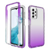 Противоударный чехол Two-color Gradient для Samsung Galaxy A23 4G - фиолетовый