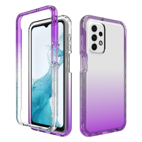 Противоударный чехол Two-color Gradient для Samsung Galaxy A23 4G - фиолетовый