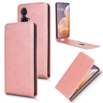 Флип-чехол Vertical Flip Leather Phone Case with Card Slot для Motorola Moto G85 5G / S50 Neo 5G - золото