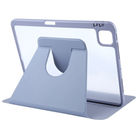 Чохол-книжка GEBEI Acrylic TPU 3-folding Rotating Smart Tablet Leather для iPad Pro 13 2024 - фіолетовий