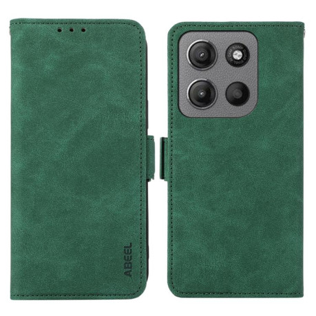 Чохол-книжка ABEEL Color Block Magnetic RFID Leather на Motorola Moto G15 4G/G05 - зелений