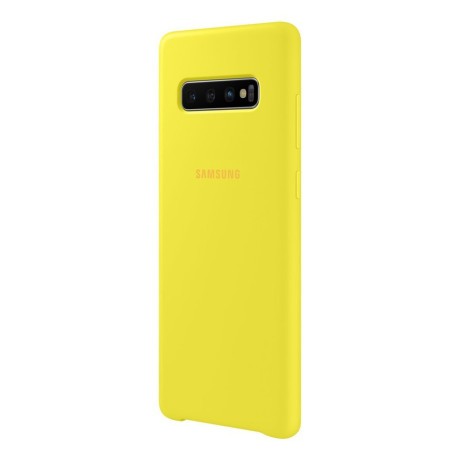 Оригинальный чехол Samsung Silicone Cover для Samsung Galaxy S10 +Plus yellow (EF-PG975TYEGRU)