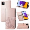 Чохол-книжка Four-leaf Clasp Embossed Samsung Galaxy M32/A22 4G - рожево-золото