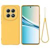 Силиконовый чехол Solid Color Liquid Silicone на Xiaomi Redmi Note 15 4G / 5G /Poco M8  — жёлтый
