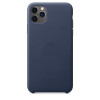 Кожаный Чехол Leather Case Midnight Blue для iPhone 11 Pro Max