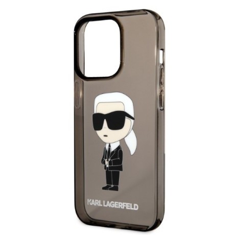 Оригінальний чохол Karl Lagerfeld Ikonik Karl для iPhone 14 Pro Max - black