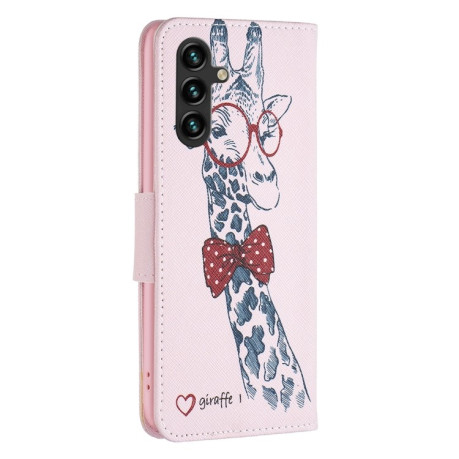 Чехол-книжка Colored Drawing Pattern для Samsung Galaxy A35 - Giraffe