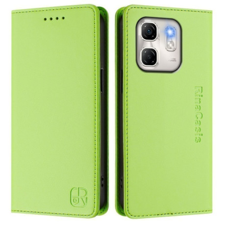 Чехол-книжка RC01 Dual-Folded Magnetic Suction RFID Leather на Infinix Hot 50i 5G / Smart 9 4G - зеленый