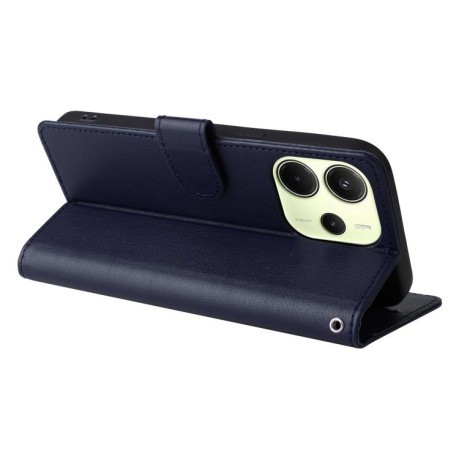 Чохол-книжка 3-Card Slots Multifunctional Leather для Xiaomi Redmi Note 14 4G 164.48mm - синій