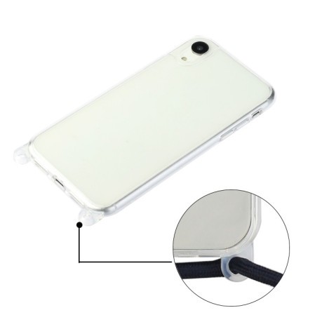 Противоударный чехол Ultra-thin Acrylic with Lanyard для iPhone XR - темно-синий
