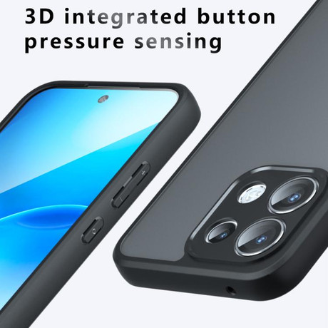 Противоударный чехол Armor Precise Hole гибрид на OPPO Reno16 F / Reno16 FS / Reno16c — матовый чёрный