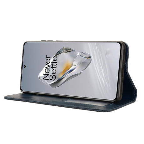 Чохол-книжка Magnetic Buckle Retro Crazy Horse Texture на OnePlus 12R/Ace 3 5G - синій