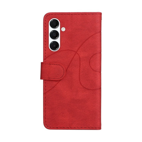 Чехол-книжка Dual-color Splicing Flip Leather для Samsung Galaxy A26 5G - красный