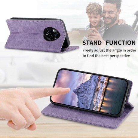 Чохол-книжка Business Solid Color Magnetic RFID Leather на Realme 14 Pro+ - фіолетовий