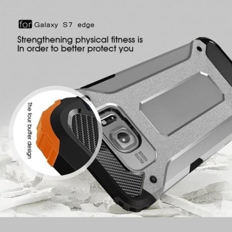 Противоударный Чехол Rugged Armor Grey для Samsung Galaxy S7 Edge / G935
