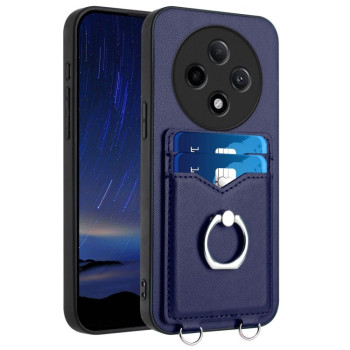 Противоударный чехол R20 Ring Card Holder для OPPO A3 Pro 5G - синий