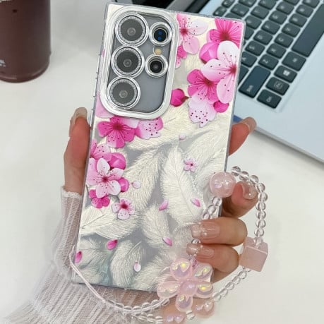 Протиударний чохол Flowers and Plants Series для Samsung Galaxy S25 Ultra 5G - Peach Blossom