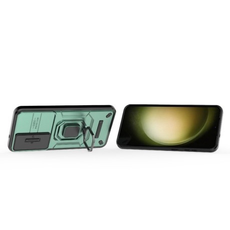 Протиударний чохол Sliding Camshield  для Samsung Galaxy S25+ 5G - зелений