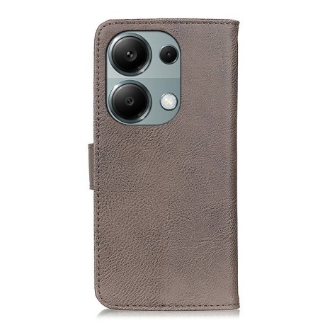 Чохол-книжка KHAZNEH Cowhide Texture на Xiaomi Redmi Note 13 4G - хакі