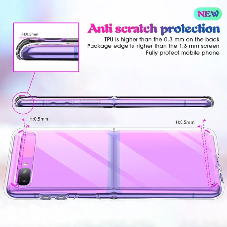 Противоударный чехол Acrylic для Samsung Galaxy Z Flip - прозрачный