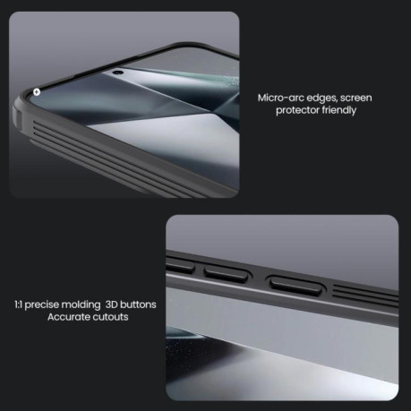 Ударозахисний чохол NILLKIN CamShield Pro для Samsung Galaxy S25+ 5G - чорний