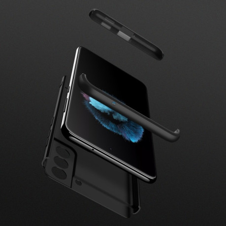 Противоударный чехол GKK Three Stage Splicing на Samsung Galaxy S21 FE - черный