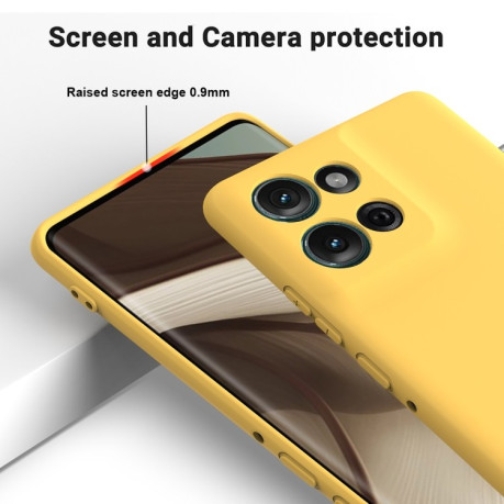 Силіконовий чохол Solid Color Liquid Silicone Motorola Moto G75 - жовтий
