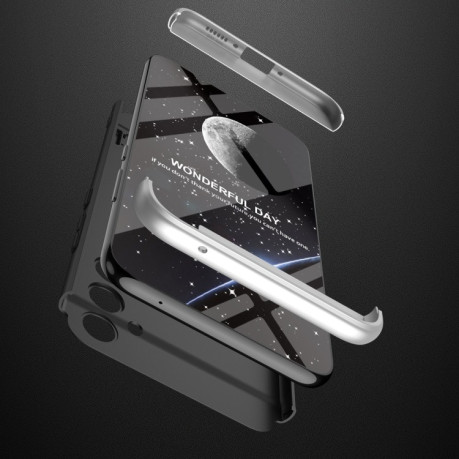 Противоударный чехол GKK Three Stage Splicing на Samsung Galaxy A34 5G - черно-серебристый