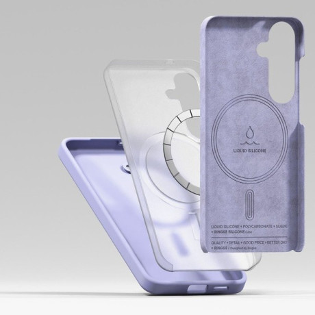 Оригінальний чохол Ringke Silicone MagSafe для Samsung Galaxy S25+ - Purple