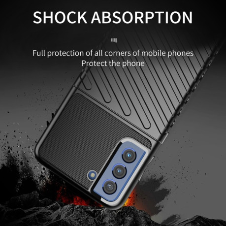Противоударный чехол Thunderbolt на Samsung Galaxy S21 FE - черный
