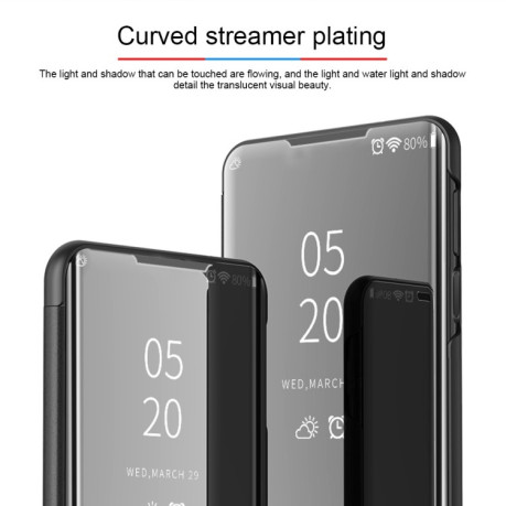 Чехол книжка Clear View на Samsung Galaxy S20 Ultra- золотой