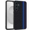 Противоударный чехол Carbon Fiber Splicing для Samsung Galaxy S26+ 5G — синий