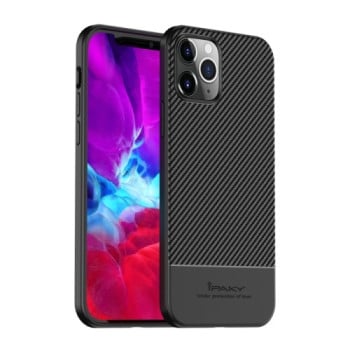 Чохол iPAKY Carbon Fiber Texture на iPhone 12 Pro Max - чорний