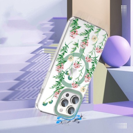 Чехол противоударный with Magsafe Magnetic Shockproof для iPhone 12 Pro Max - роза