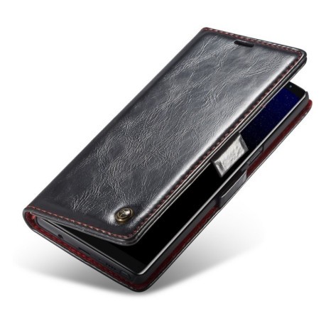 Кожаный чехол- книжка CaseMe 003 Series с магнитной крышкой на Samsung Galaxy Note 8 Business Style Crazy Horse Texture- черный