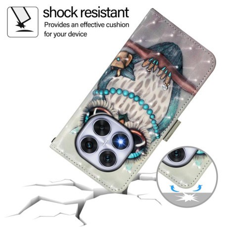 Чохол-книжка 3D Painting для Xiaomi Redmi Note 14 Pro 5G/Poco X7 - Owl