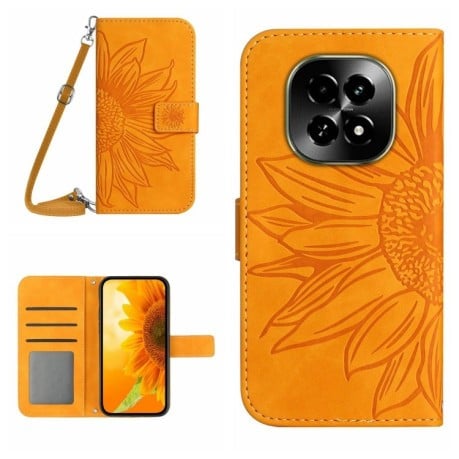 Чехол-книжка Skin Feel Sun Flower для Realme C63 5G - желтый