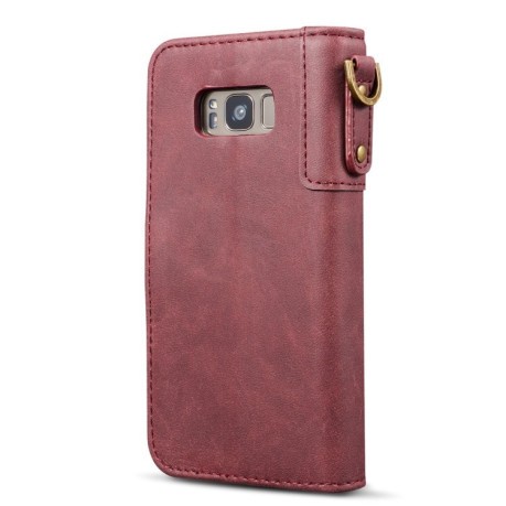 Кожаный чехол-книжка Retro Cowhide Texture на Samsung Galaxy S8 /G950-красный