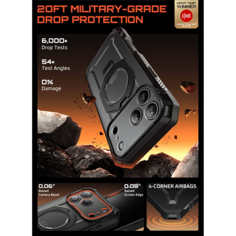 Оригинальный чехол Supcase UB Grip Pro Mag с MagSafe на iPhone 17 Pro - Black