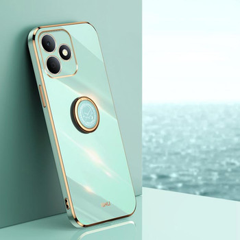 Чехол XINLI Straight Edge с держаталем-подставкой на Realme Note 80 4G — мятный