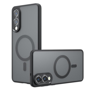 Противоударный чехол Armor Precise Hole гибрид твердого и мягкого материала на Samsung Galaxy S25 Edge 5G - черный