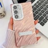 Противоударный чехол Plating Glitter Texture TPU with Lens Film для Samsung Galaxy A16 5G - Pink Water Ripples