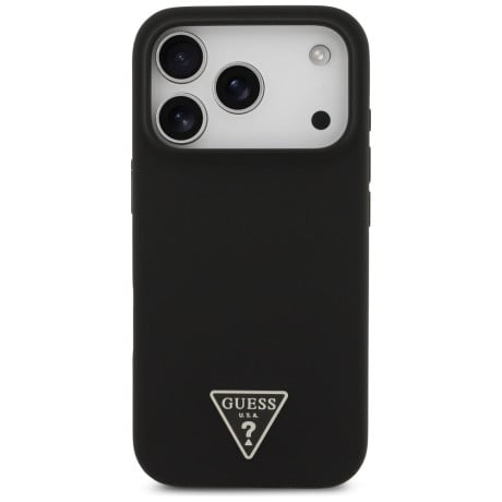 Оригінальний силіконовий чохол Guess Silicone Triangle Logo з MagSafe на iPhone 17 Pro Max - Black