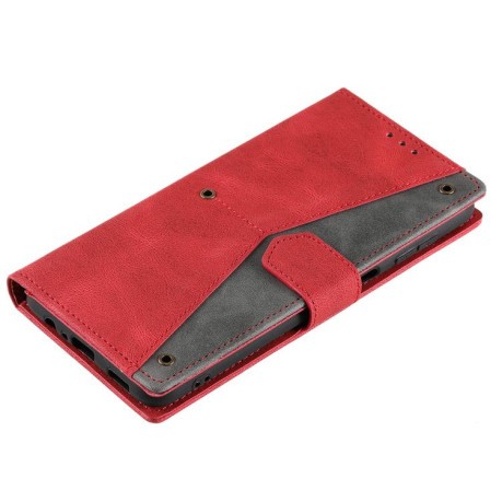 Чехол-книжка Stitching Skin Feel для Motorola Edge 60 Fusion - красный
