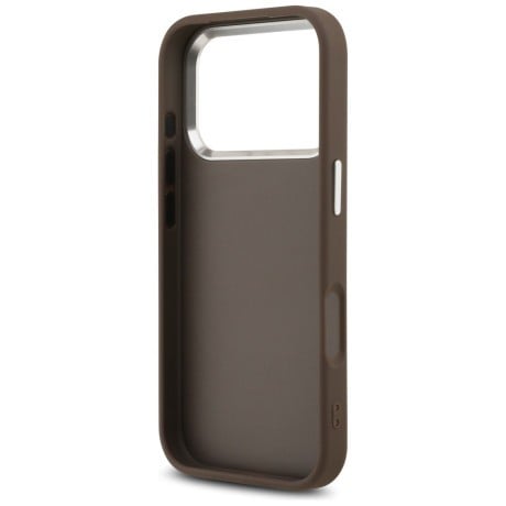 Оригинальный чехол Guess 4G Big Logo на iPhone 17 Pro - brown - silver