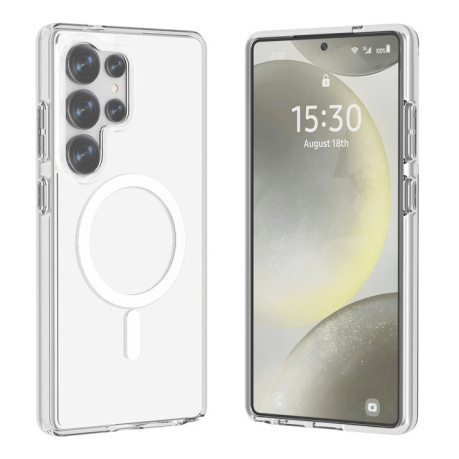 Противоударный чехол Terminator Style Transparent MagSafe Magnetic для Samsung Galaxy S25 Ultra 5G - прозрачный