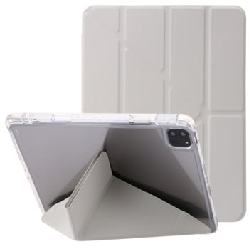 Чехол-книжка Clear Acrylic Demation Leather для iPad Pro 12.9 2022 / Air 13 2024 - серый