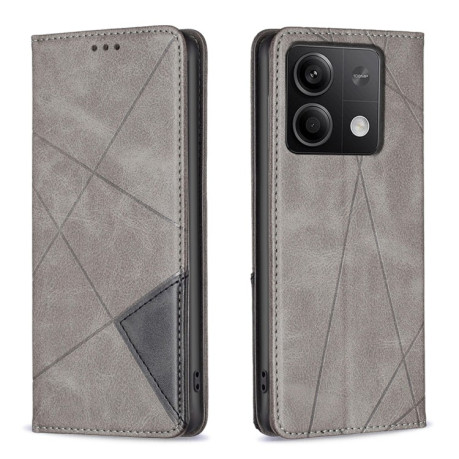 Чохол- книжка Rhombus Texture для Xiaomi Redmi Note 13 4G - сірий