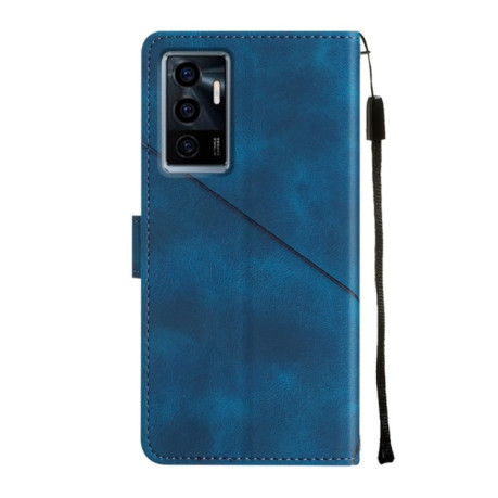 Чехол-книжка Skin-feel Embossed для Vivo S10e 5G / V23e 4G&amp;5G / Y75 4G - синий