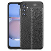 Противоударный чехол Litchi Texture на Samsung Galaxy A05s - черный